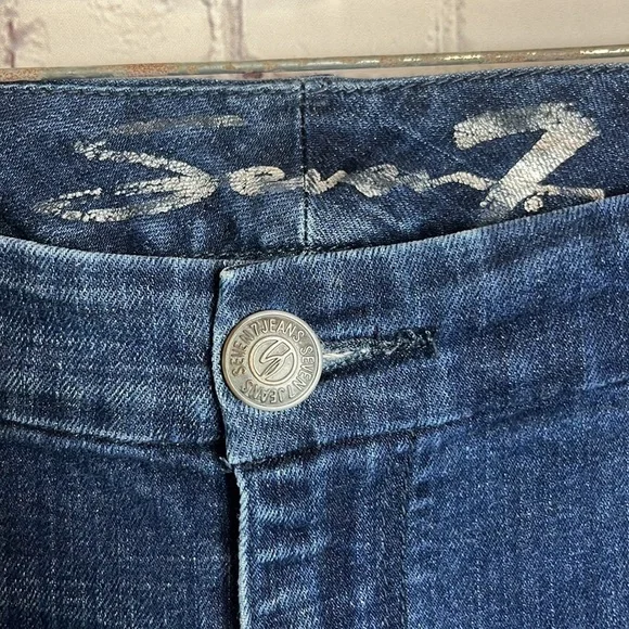 Seven7 Dark Wash Paint Splatter Jeans - Picture 5 of 16